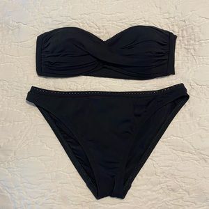 LA BLANCA Bandeau Bikini Size 4